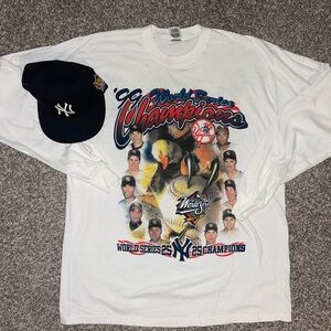 Vintage New York Yankees 1999 world series‎ champs team of decade t-shirt…